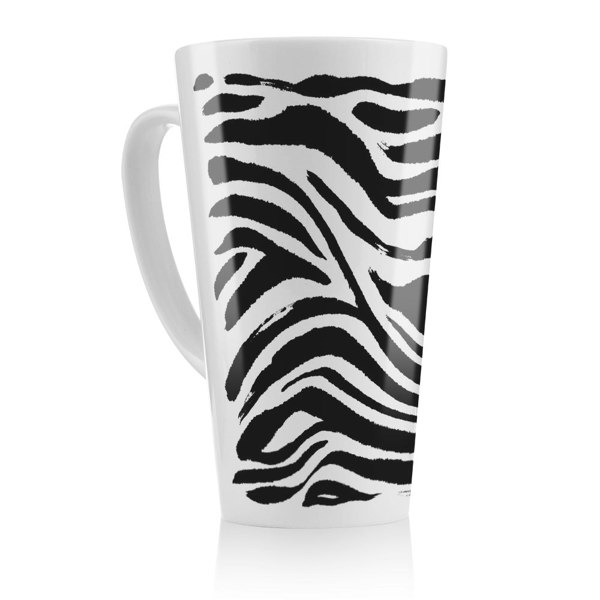 Benjamin Tate Design Zebra Stripes Print Latte Mug