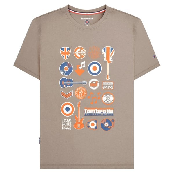 Lambretta Mens Music Icons T-Shirt - Cinder