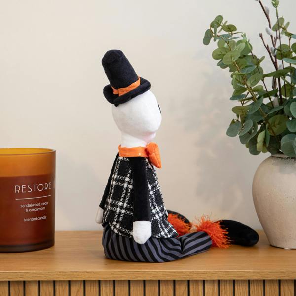 Samuel Alexander 60cm Mr Bones Seated Halloween Decoration with Dangly Legs