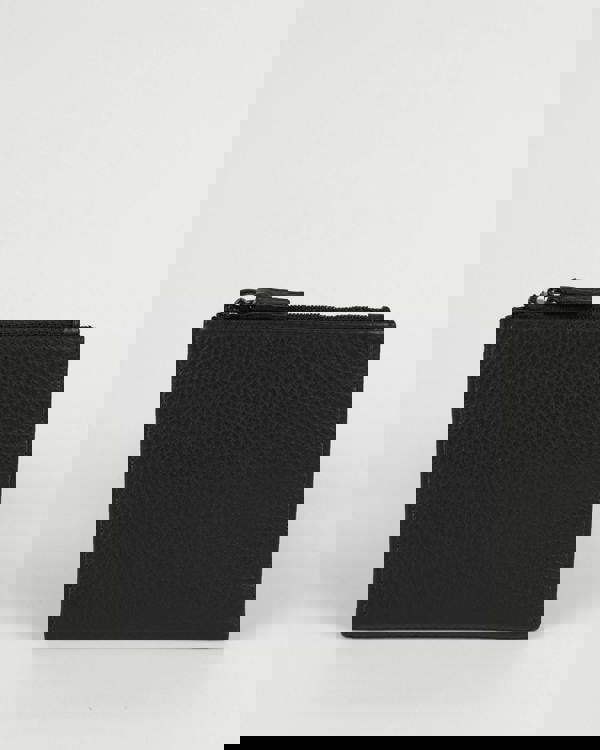 Larsson & Co Embossed Bi-Fold Leather Wallet With Zip Pocket