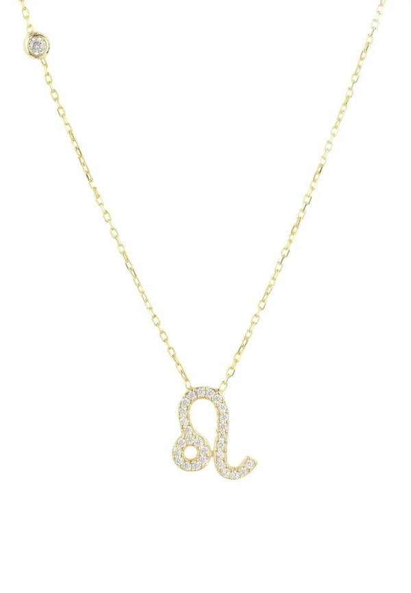 Zodiac Star Sign Pendant Necklace Gold Leo - LATELITA Necklaces
