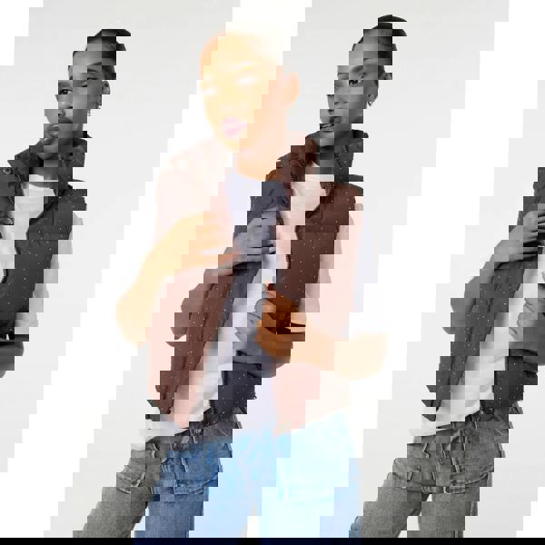 Pink Vanilla Diamante Puffer Gilet