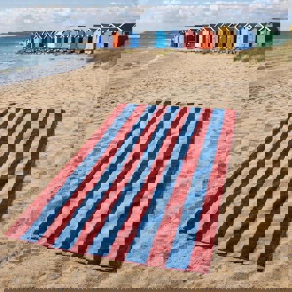 Misona Large Organic Cotton Striped Beach Towel