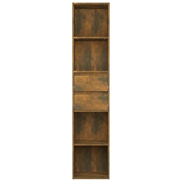 Berkfield Book Cabinet Smoked Oak 36x30x171 cm Engineered Wood