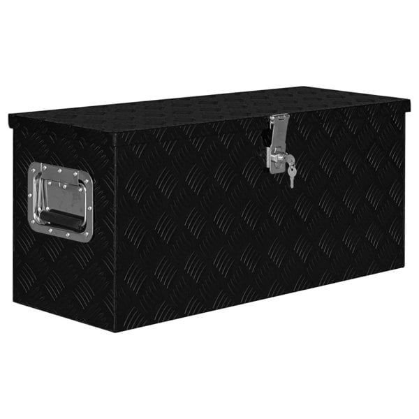 Berkfield Aluminium Box 80x30x35 cm Black