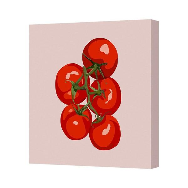Benjamin Tate Design Cherry Tomato Cluster Canvas Wall Art Print Modern Home Decor UK Made