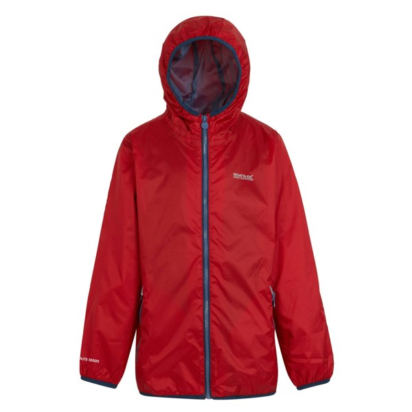 Regatta Great Outdoors Childrens/Kids Lever II Packaway Rain Jacket - Danger Red