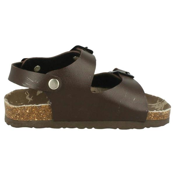 JC Dees Boys JCDees Flat Footbed 2 Buckle Strap Mule Sandal