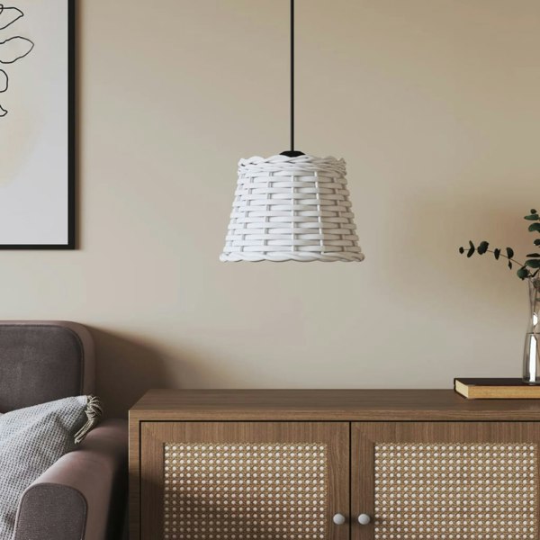 Berkfield Ceiling Lamp Shade White �_�”�_20x15 cm Wicker