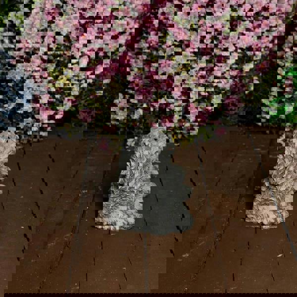 Stone Cast Small Laying King Charles Spaniel Dog Statue Ornament 