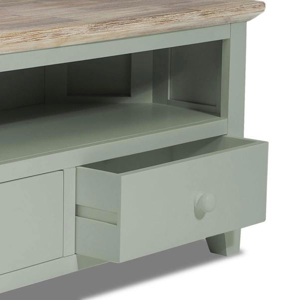Statement Furniture Florence Wooden Corner TV Unit With 2 Drawers and Shelf