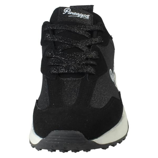 Pineapple Girls Pineapple Sparkly Glitter Casual Lace Up Trainers H2682