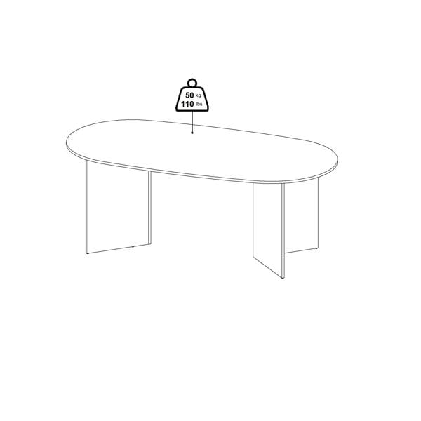 Furniture To Go Family Dining table 100x200cm in Cashmere