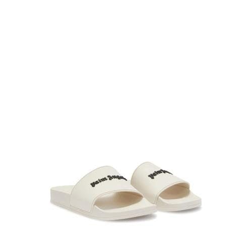 Palm Angels Logo Pool Sliders White - Supplied FashionPalm Angels
