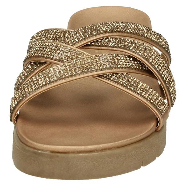 Savannah Ladies Savannah Flat Sole Cross Strap Mules