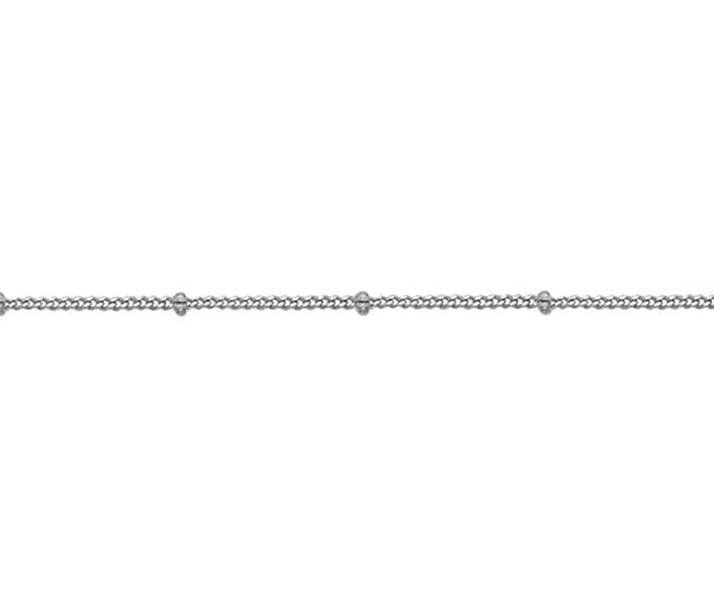 Sarah Layton Fine Beaded Silver Filed Curb Chain - 18"/45cm