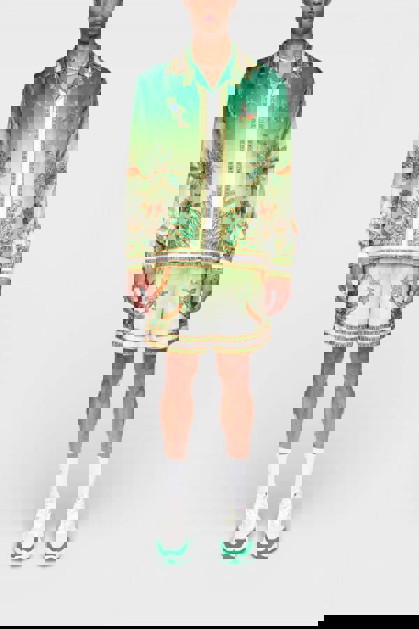 Casablanca Cuban Collar Long Sleeve Shirt Joyaux D'Afrique