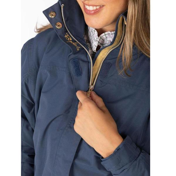 Rydale Ripon IV jacket front fastening, storm flap and collar detail