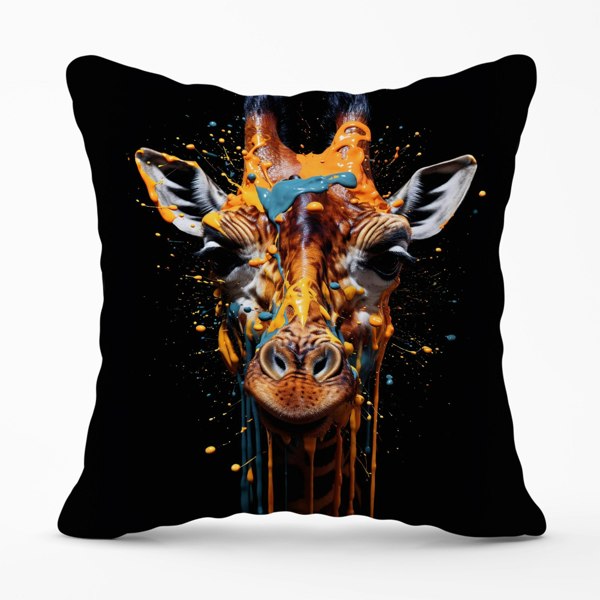 Warren Reed Giraffe Face Splashart Cushions