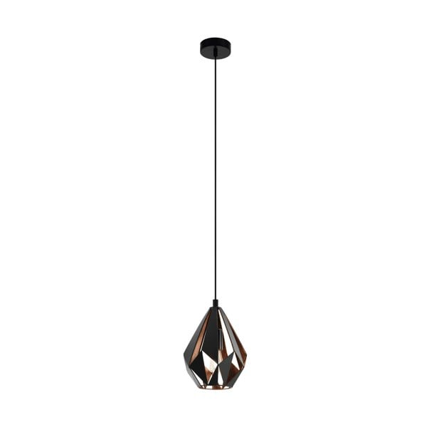 EGLO Carlton 1 Black/Copper Single Pendant Light