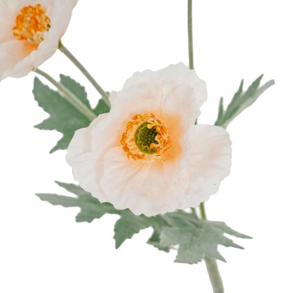 Wyld Haus Set of 3 Artificial Flowers Cream Papaver Poppy Sprays