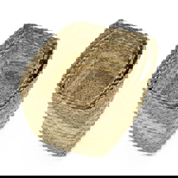 JVL Palma Natural Woven Storage Baskets for Home Organisation, Set of 3, Brown