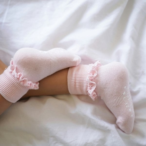 Little Sock Co. Gift Box of Socks - 3 Pairs of Frilly Non-Slip Stay-on Socks