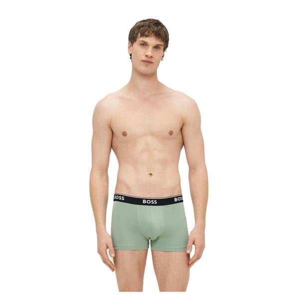 Boss Mens Bodywear Logo Boxer Shorts (Pack of 3) - Black/Grey/Green - 