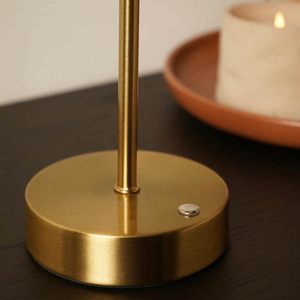 Hestia Soft Touch Shaded Bronze USB  LED Touch Table Lamp