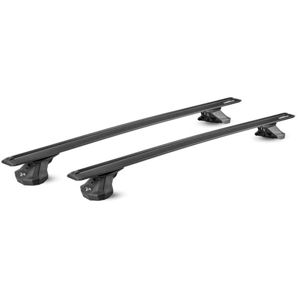 Aerodynamic Roof Rack Wing Cross Bars Black, Fits Audi Q3 Q4 Q5 Q7 Flush Rails