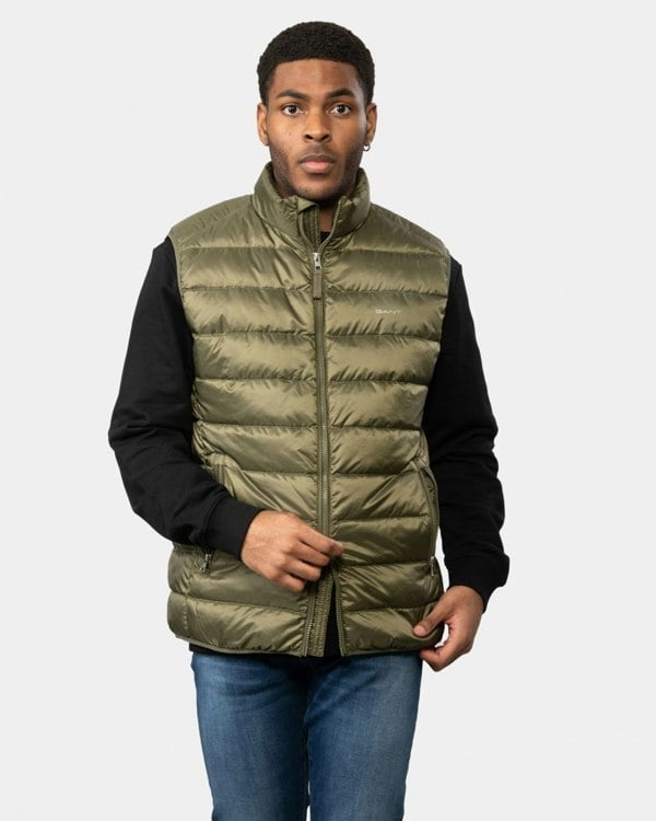 GANT Mens Light Down Gilet - 301 Racing Green