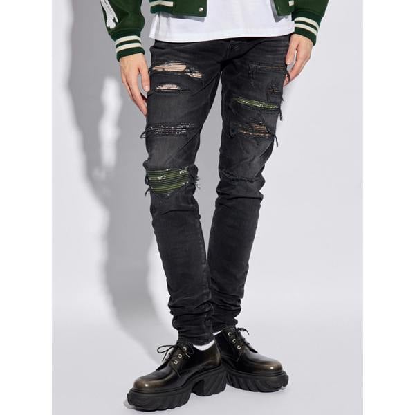 Amiri Bandana Camo Thrasher Jeans   in  Black
