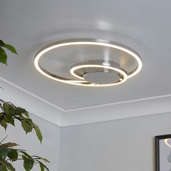 Sleek Dual‑Ring LED Semi‑Flush Ceiling Light