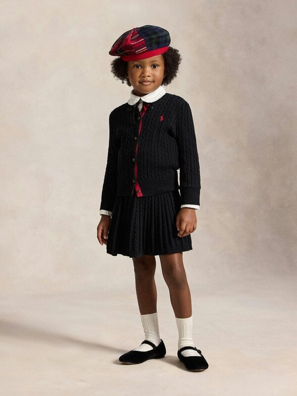 Ralph Lauren Kids Ralph Lauren Girls Cotton Skirt Set in Black