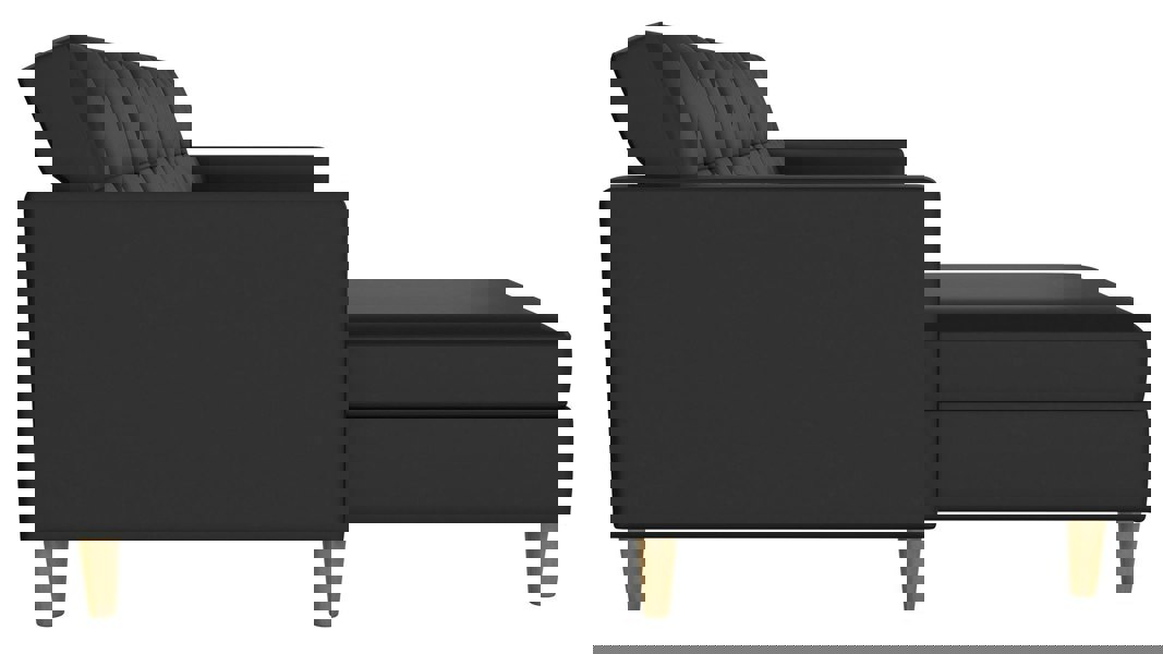 Dorel Home Hartford sectional sofa bed in pu black