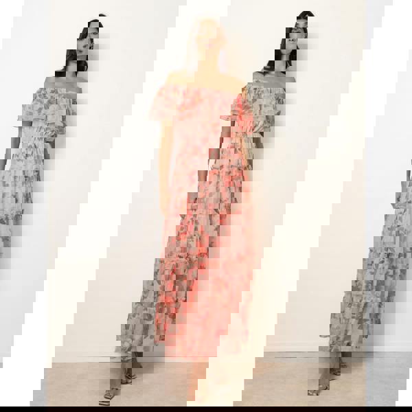 Blue Vanilla Off The Shoulder Maxi Dress