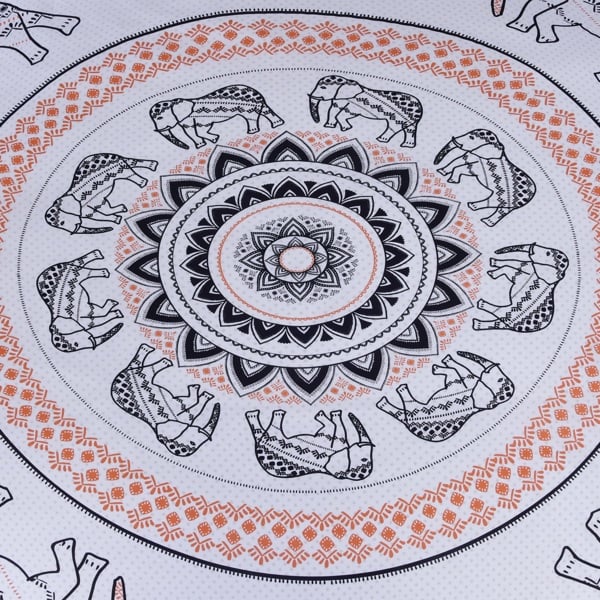 Smart Living Reversible Polycotton Tribal Elephant Duvet Cover and Pillowcase Set - Rust