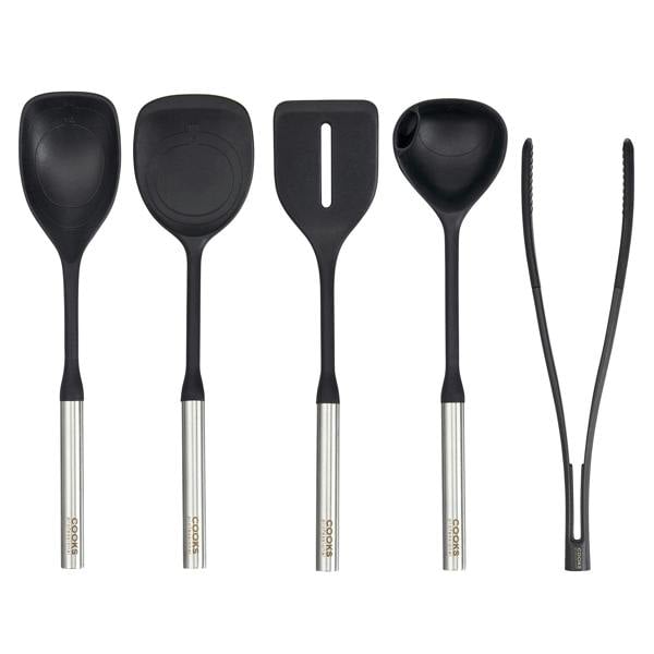 Cooks Professional 5 Piece Silicone Utensil Set with Stainless Steel Handles