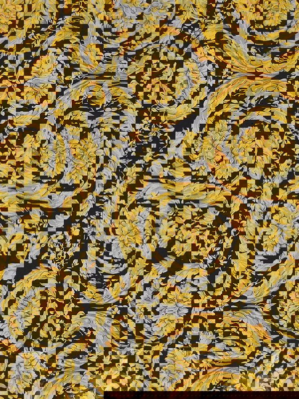 Versace Girls Silk Barocco Georgette Blouse in Gold