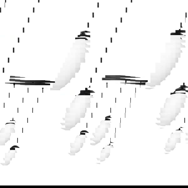 Milagro Lima Designer Pendant Lamp Hand Made Matt Black And Cool White