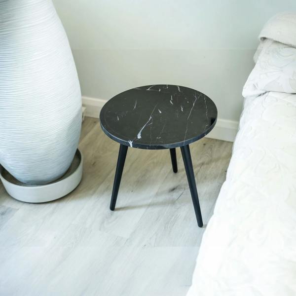 The Garden Marketplace Black Marble Top Coffee Table