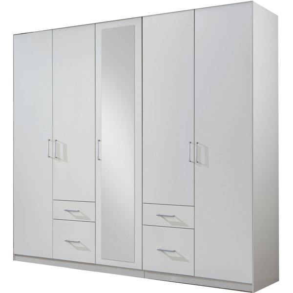 TJ's Furniture Fly 5 door 1 Mirror  4 drawer White
