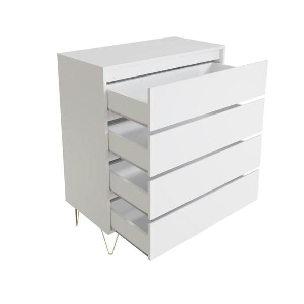 Timber Art Design Monaco 4 Drawer Chest In White