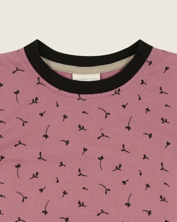 Printed organic cotton kids short-sleeve top
