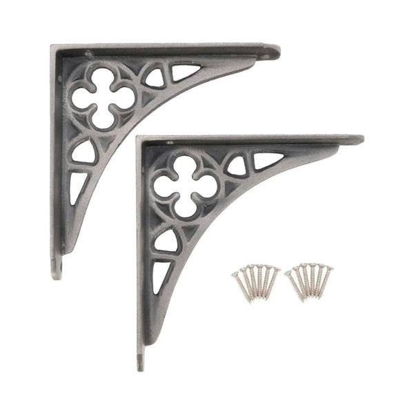 Oakcrafts - Victorian Gothic Shelf Brackets - Pair of Brackets 155mm x 155mm
