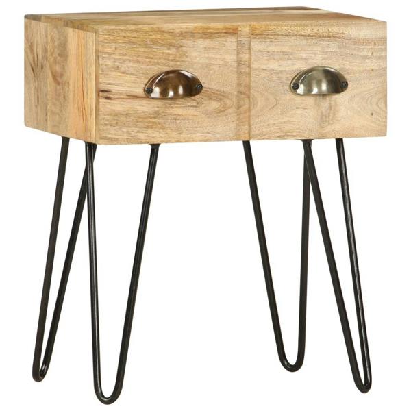 Berkfield Bedside Cabinet 40x30x50 cm Solid Mango Wood