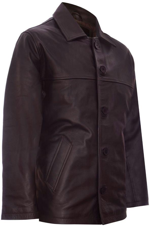 Infinity Leather Mens Classic Cowhide Leather Box Jacket