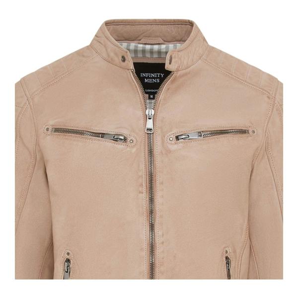 Infinity Leather Men's Modern Classic Leather Quilted Biker Jacket - Derry