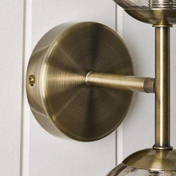 Pagazzi Lighting Tamara 2-Light Antique Brass Wall Light