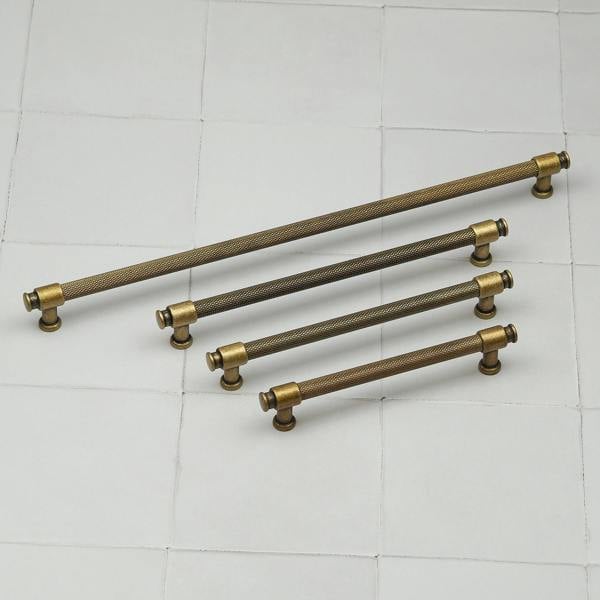 Handle & Home Antique Brass Knurled Pulls